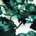 Ткань Сетка вышивка с пайетками (зеленый изумруд)